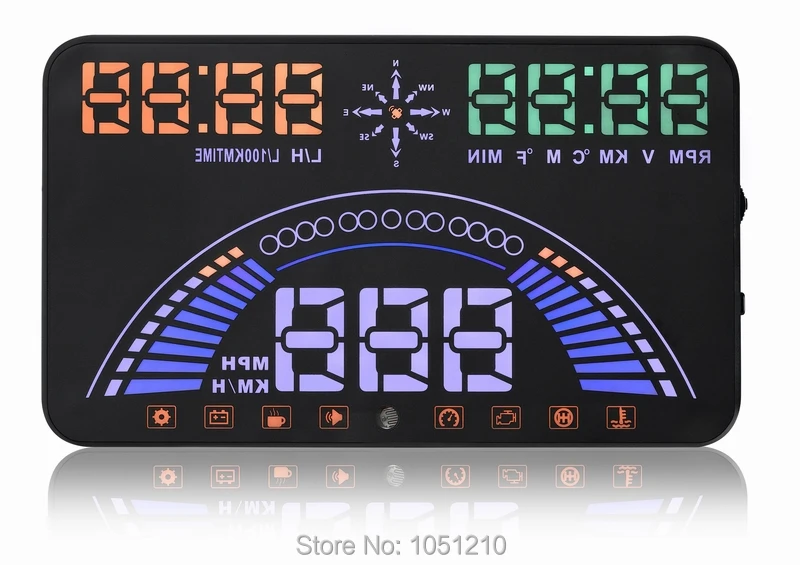 Ouchuangbo S7 OBD и GPS HUD система Дисплей с головкой II Интерфейс сигнализация неисправности двигателя|display obd ii|hud display