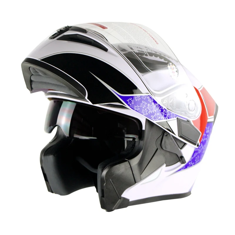 Мотоциклетный откидной гоночный шлем мото двойные козырьки КАСКО модульные емкости шлем мотоциклетный шлем точка утверждения Cyclegear CG902