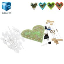 DIY Kit Heart Shape Breathing Lamp Kit DC 4V-6V Breathing LED Suite Red White Blue Green DIY Electronic Production for Learning