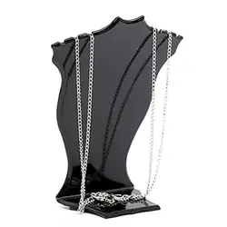 Черный/белый Ювелирные изделия дисплей Подвеска цепочки и ожерелья держатель цепи серьги Бюст Дисплей стенд витрина