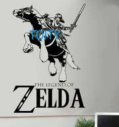 Легенда о Zelda стены Стикеры ссылка эпона винил Книги по искусству наклейка видео игры плакат домашние Спальня Общежитие Декор Обувь для