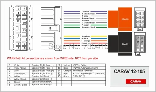 CARAV 07-003 Car Radio Installation Trim Fascia Panel