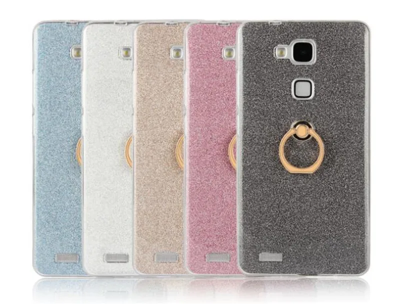 Soft TPU 3D shining Back Cover Case For Huawei PLAY5 P9 LITE PLAY5C P9PLUS PLAY5X MATE9 PRO HONOR NOTE8/8  with finger holder