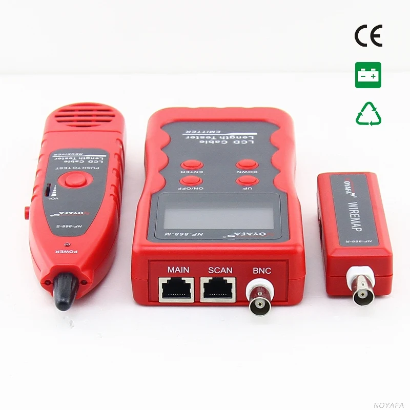 Livraison gratuite!! NOYAFA NF-868 générateur de tonalité avec des erreurs de câbles de contrôle pour RJ45, RJ11, BNC, câble USB (ouvert, court, croisé) - 4