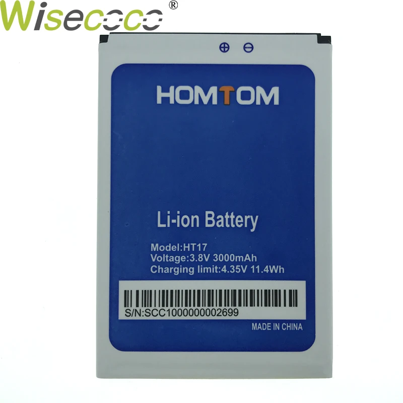 WISECOCO 2 шт. аккумулятор 3000 мАч для HOMTOM HT17 HT 17 Pro Смартфон Высокое качество+ номер отслеживания