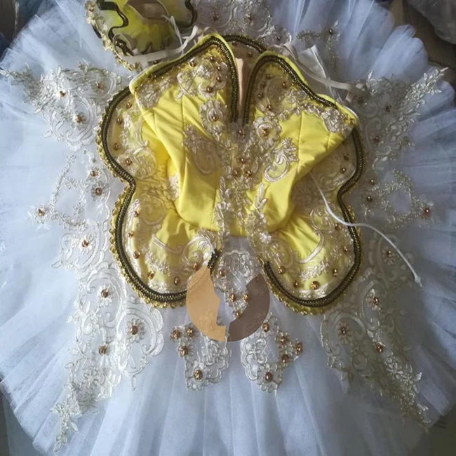 yellow pancake ballet tutu