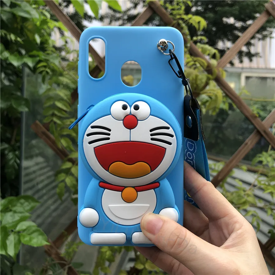 Cartoon Stitch Minnie Zipper Wallet Phone Case for Huawei Y5 Lite Y6 Y7 Pro Y9 Prime 2019 2018 Soft Silicone Cover Bag Cover