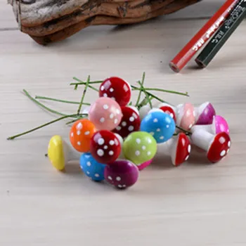 

16PCS/set 8 color polystyrene mushroom Easter crafts Spring decoration Garden Flower pot ornament simulation Cute Mini Cheap OEM