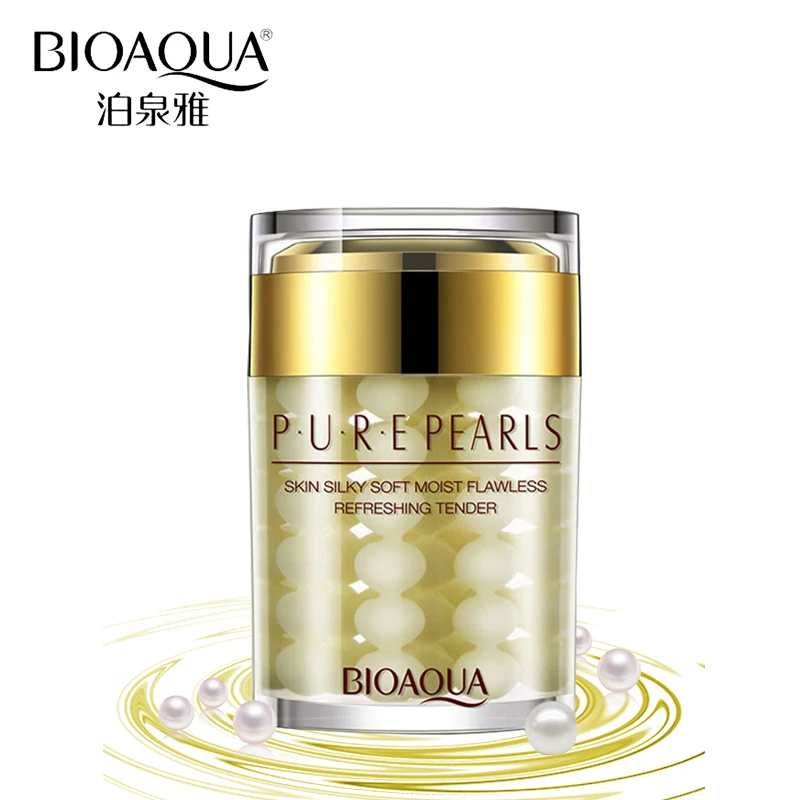 BIOAQUA Brand 100% Pure Pearl Essence Face Cream Deep Moisturizing Skin Care Anti Wrinkle Face Care Whitening Cream Mask 60g