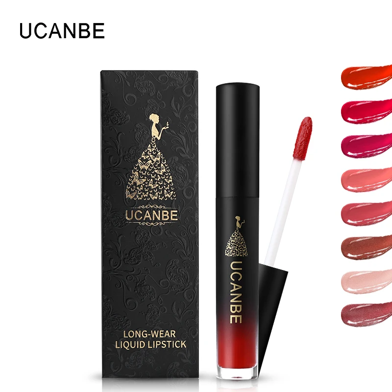 

UCANBE Matte Metallic Liquid Lip Gloss Tint Makeup Super Waterproof Shimmer Velvet Pigment Lipgloss Lipstick Batom Cosmetic