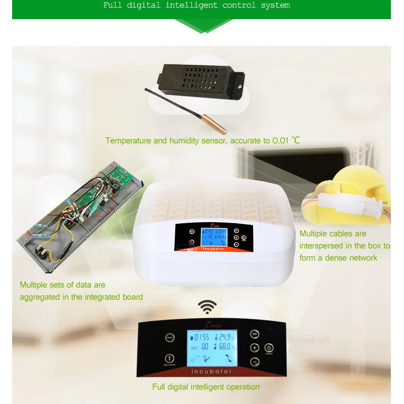56 Automatic Egg Incubator Digital Clear Egg Turning Temperature Control Farm Hatchery Machine Chicken Egg Hatcher Brooder 56 Automatic Egg Incubator Digital Clear Egg Turning Temperature Control Farm Hatchery Machine Chicken Egg Hatcher Brooder