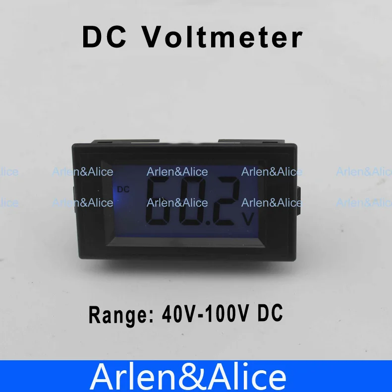 LCD Digital Panel Voltmeter DC 20-80V Blue backlingt DC Monitor voltage meter 
