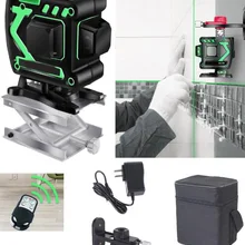 8 или 12 линия 4D лазерный уровень 360 вертикальный и горизонтальный лазерный уровень самонивелирующийся крест линия 4D зеленый лазерный уровень с наружным