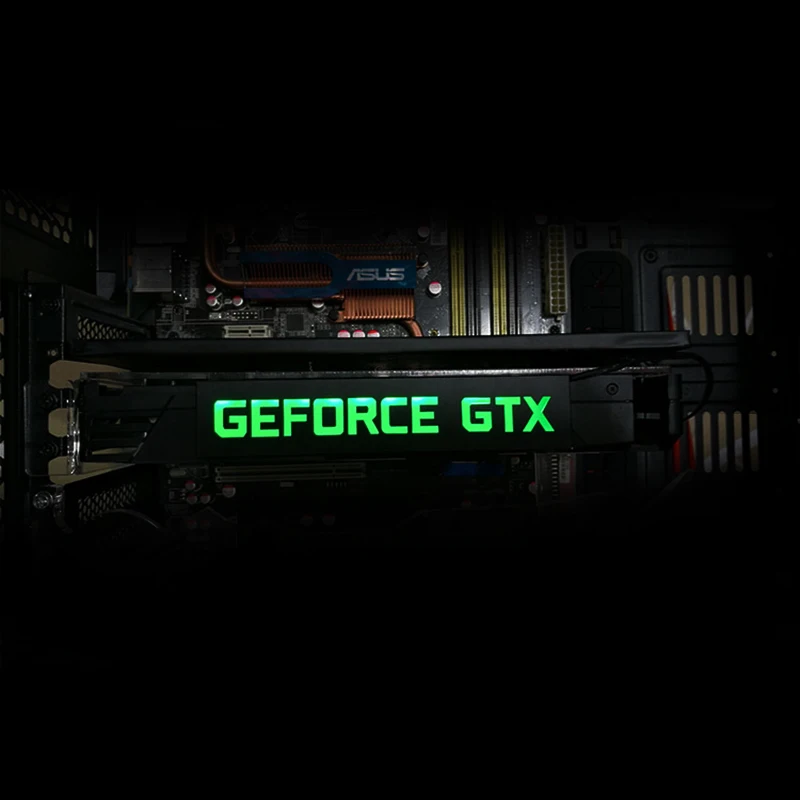 Новейший светодиодный светильник для видеокарты GEFORCE GTX MSI AMD, декоративная табличка с люминесцентной картой, декоративная табличка, персональный светильник