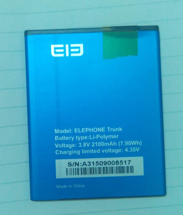 Original Elephone Trunk phone battery 2100mah for Elephone