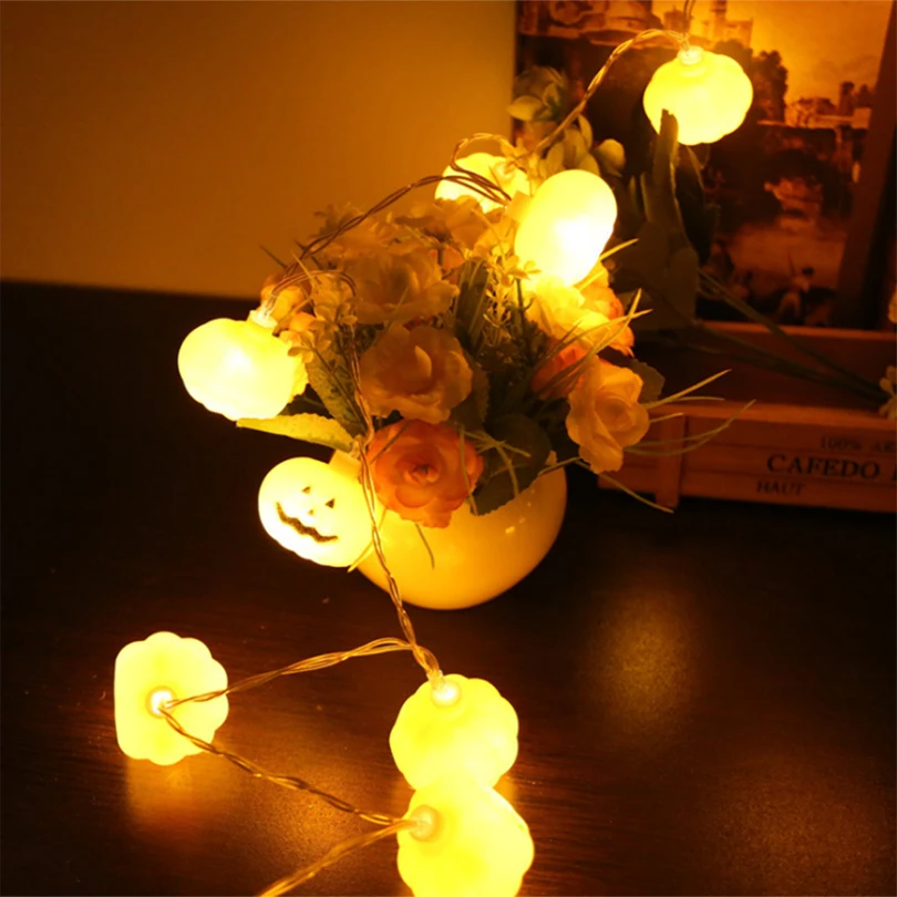 1M 2M 3M Battery Operated Halloween Pumpkin LED String Lights Halloween holiday Christmas Party Garden Decoration Lights