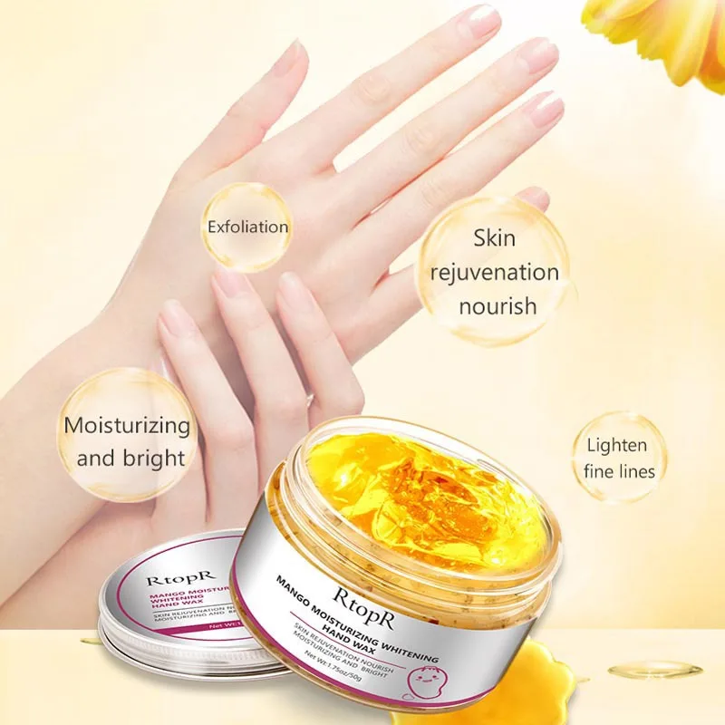 

Mango Moisturizing Hand Wax 50g Whitening Skin Hand Mask Repair Exfoliating Calluses Film Anti-Aging Hand Skin Cream
