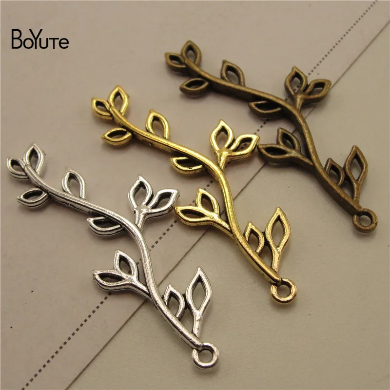 BoYuTe (100 PiecesLot) Metal Alloy Bird Twig Connector Pendant Charms Vintage Diy Hand Made Jewelry Accessories Wholesale (3)