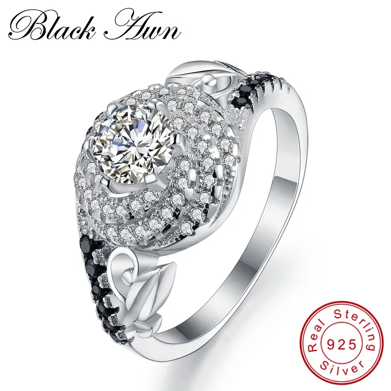 Anillos Mujer нео-готический 925 пробы серебряные ювелирные изделия трендовые Свадебные Кольца для женщин кольцо для помолвки перстень Femme Bijoux C135
