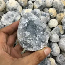 Природный синий Небесный кристалл кластера минеральный образец для коллекции