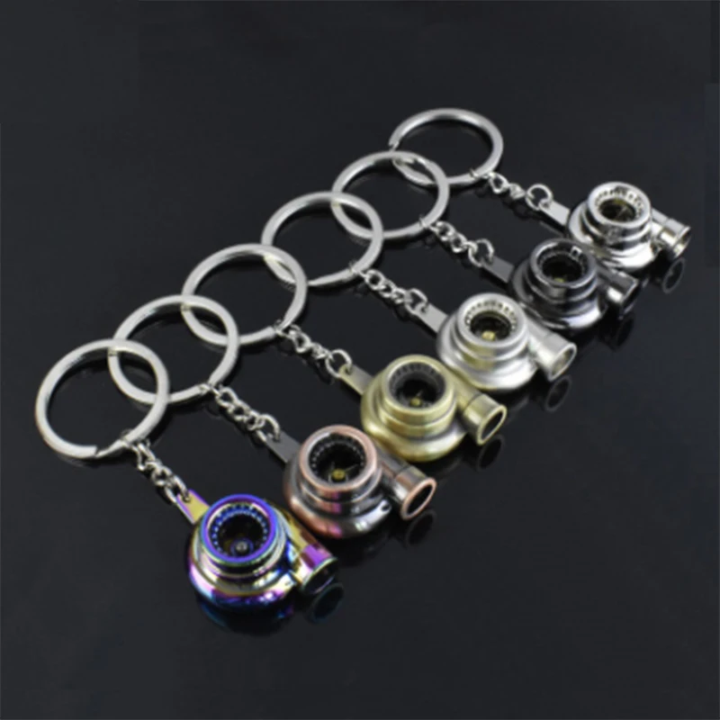 

Men and Women Wheel Keychain Car Wheel Nos Turbo Keychain Metal with Brake Turbocharger Keyring Auto Accessories