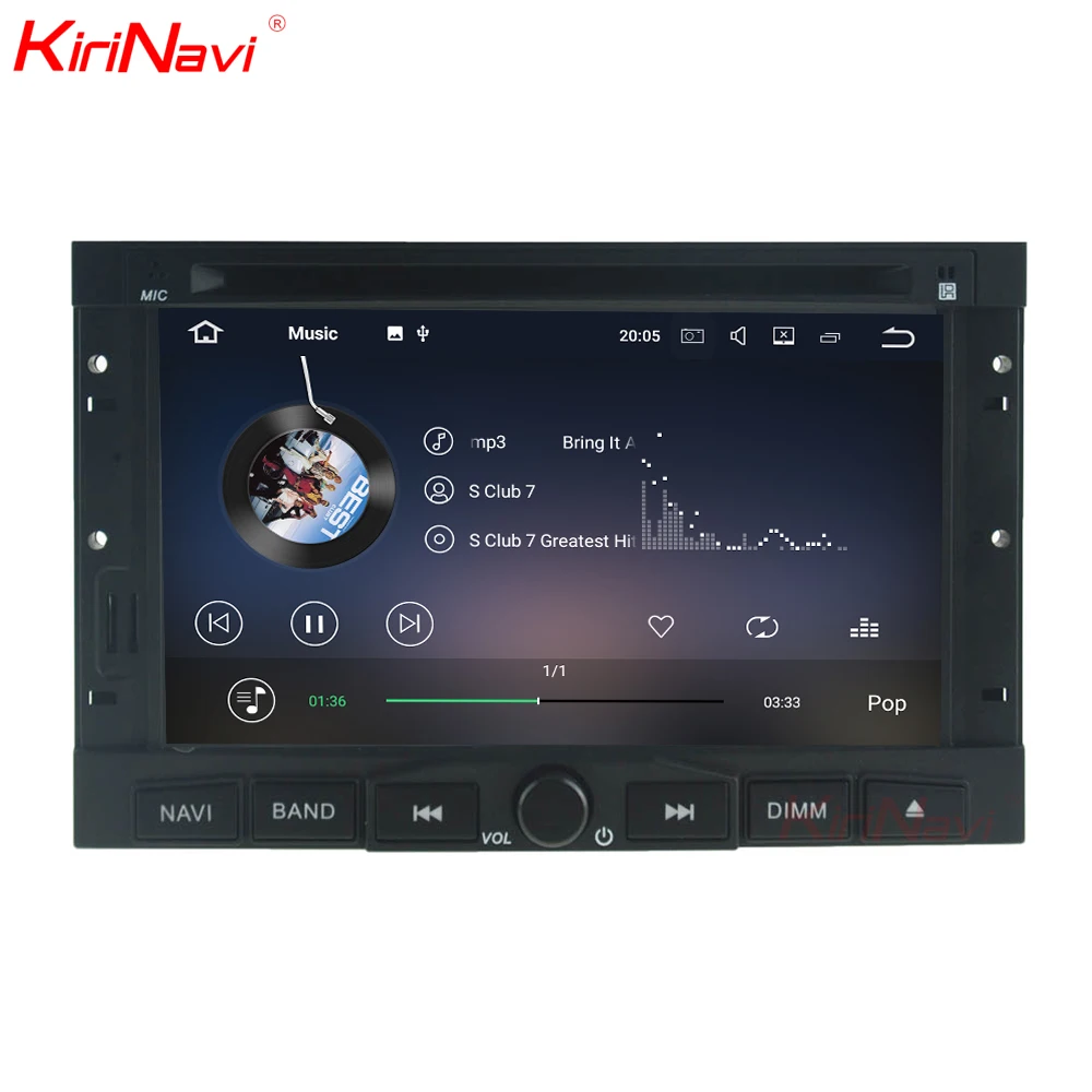 Top KiriNavi Android 7.1 car stereo for Peugeot 5008/3008 2009+ car DVD player navigation GPS touch screen DVD Mp3/Mp4 player video 4