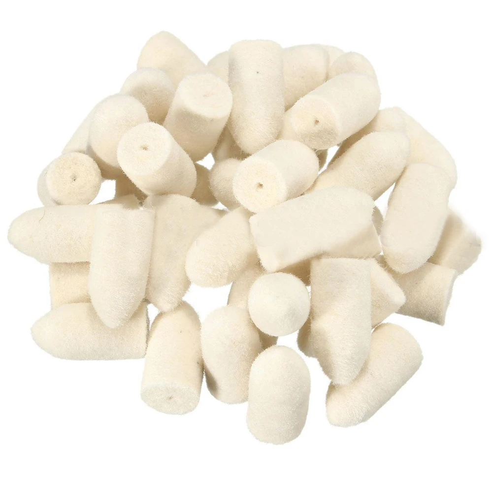 

47 x 3MM Soft Cone Felt Polishing Buffing Wheel for Dremel Rotary Tool Shank