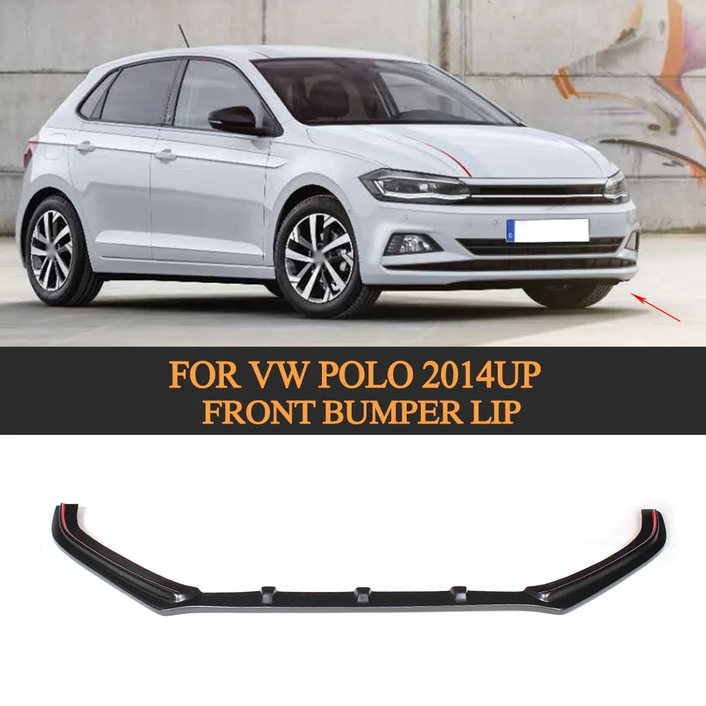 Автомобильный передний бампер спойлер для VW POLO Standard Hatchback 4 двери только 14 16 Non GTI R