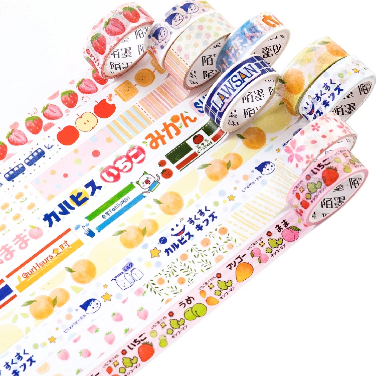 

Creative Snack Shop Fruit milk Decorative Adhesive Tape Washi Tape DIY Scrapbooking Sticker Label japanese stationery
