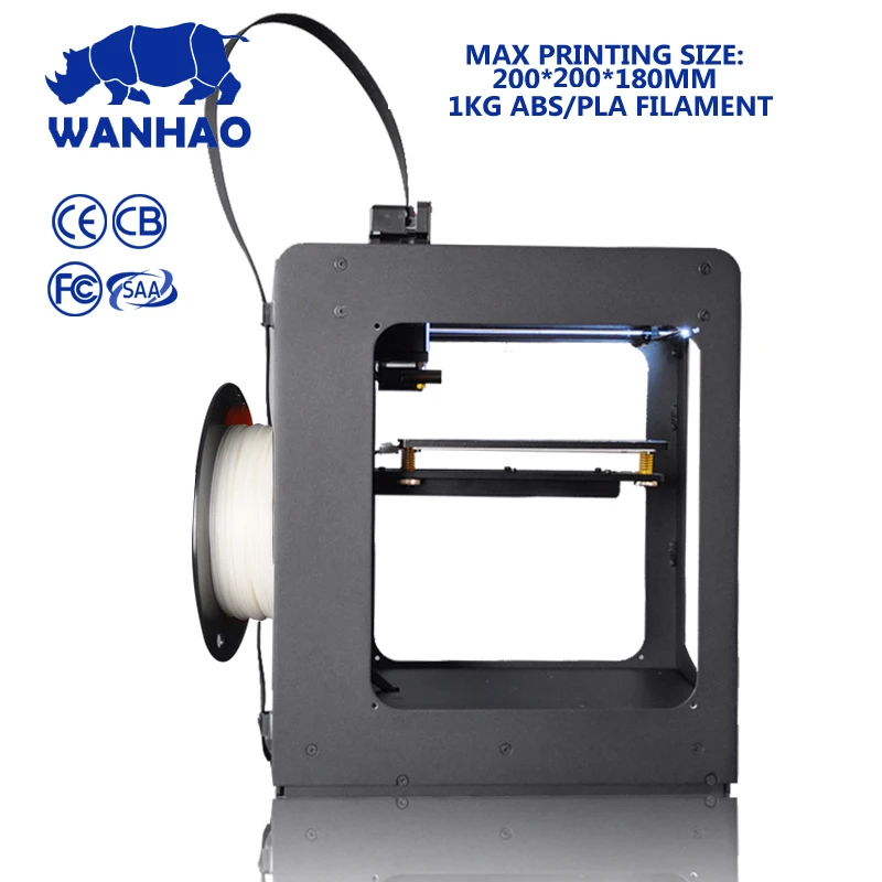 Новое обновление 2018 Wanhao Дубликаторы 6 plus 3D принтеры полностью металлическая