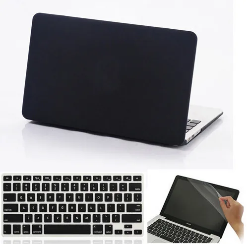 Crystal Clear Matte Прорезиненные Жесткий чехол для Macbook Air 11 13 Pro 13 15 Retina 12 13 15 дюймов сумка для ноутбука
