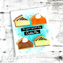 

mini little slice of pie Metal Cutting Dies Stencils for DIY Scrapbook Photo Album Paper Card Decorative Craft Embossing Die