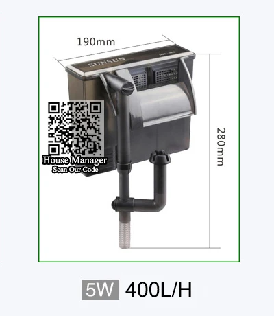 Водопадный скиммер, внешний скиммер для аквариума, коралловый риф для аквариума, аксессуары для аквариума, подвесной внешний фильтр - Цвет: 5W