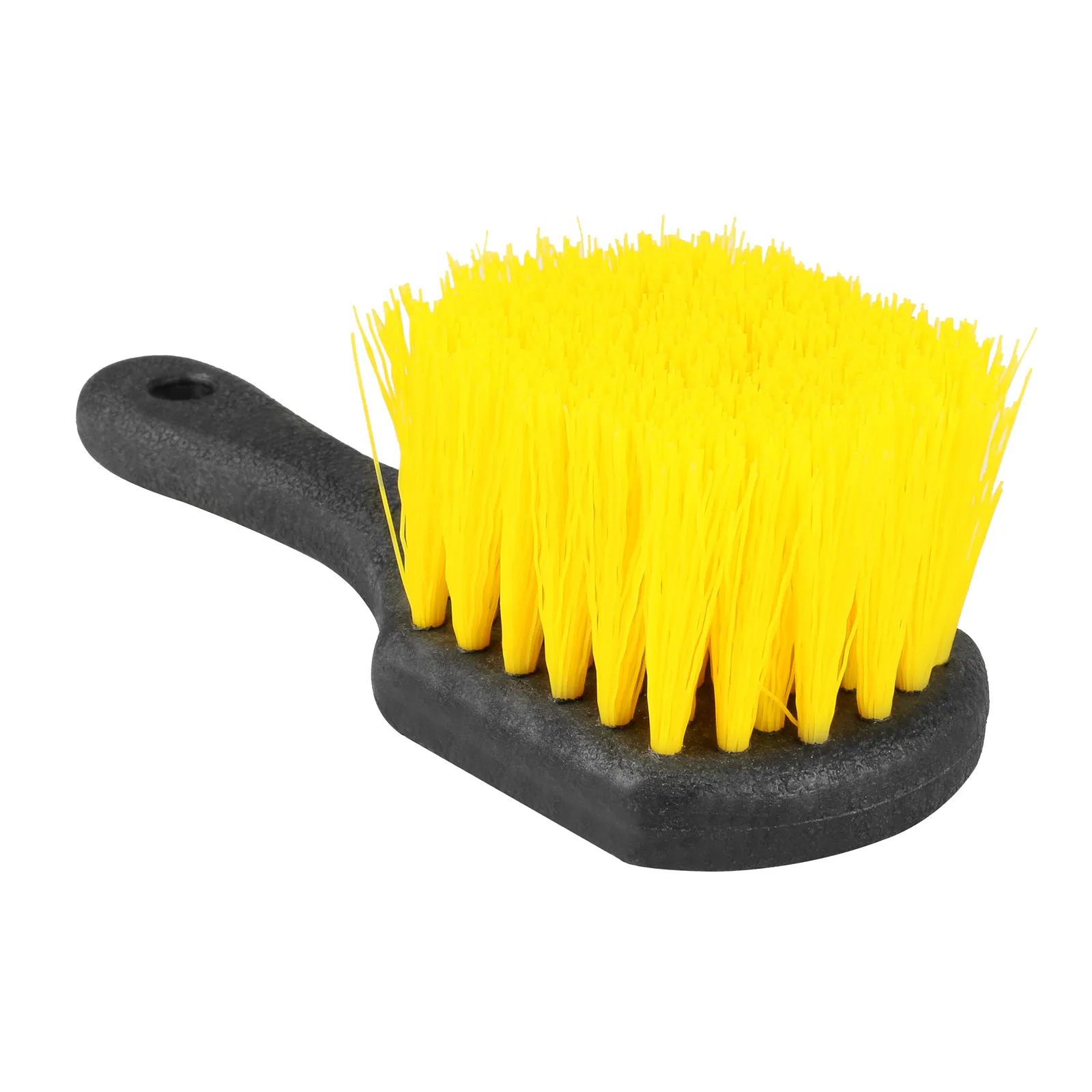 Short Handle Brush for Car Body Wheel Flagged Tip Tire Scrubber
