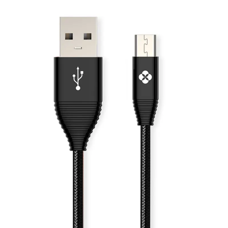 Цинковый сплав Micro USB кабель для samsung Xiaomi TOTU быстрое зарядное устройство кабель для передачи данных Microusb кабель для зарядки Android кабель для мобильного телефона - Цвет: Black