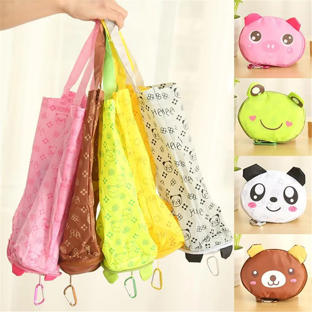 Cute Animal Shape Foldable Shopping Bag Eco Friendly Ladies Gift