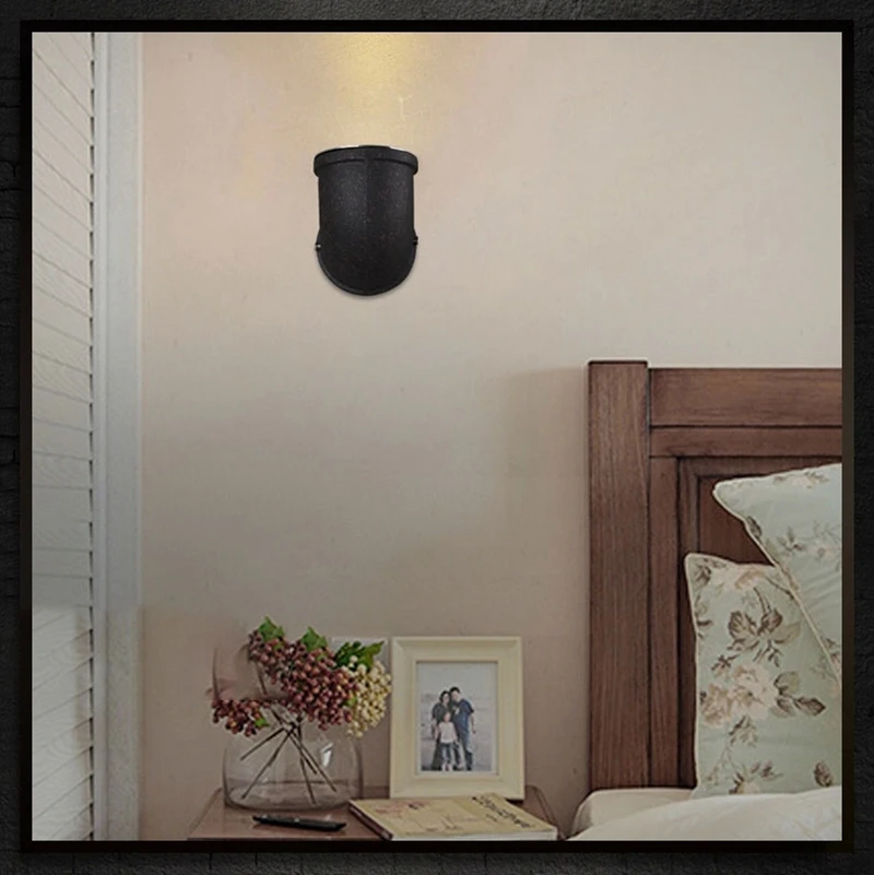Creative Retro Water Pipe Wall Lamp Iron Art LOFT Light Bedside Lamp Bedroom Stair Living Room Corridor Bedroom Decorative Light (6)