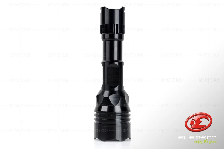 

ELEMENT LED anti-reflective glare cast high tactical flashlight / torch (large L No.)