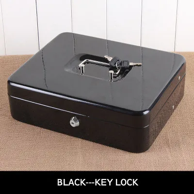 Portable Safes Storage Cash Box Money Drawer Key Lock Password Lock Safe Lock Tiered Tray Security Metal Box 30 X 24 X 9cm - 
