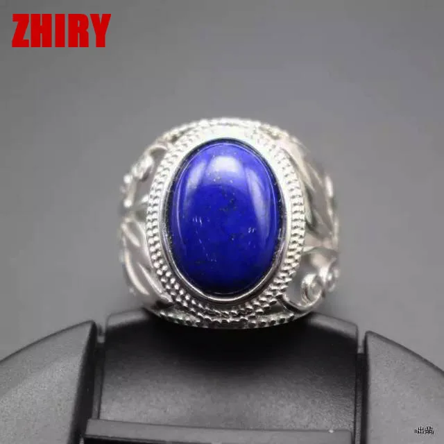 Man Natural blue Lapis Lazuli ring genuine gemstone rings real solid 925 sterling silver men Jewelry Man Natural blue Lapis Lazuli ring genuine gemstone rings real solid 925 sterling silver men Jewelry