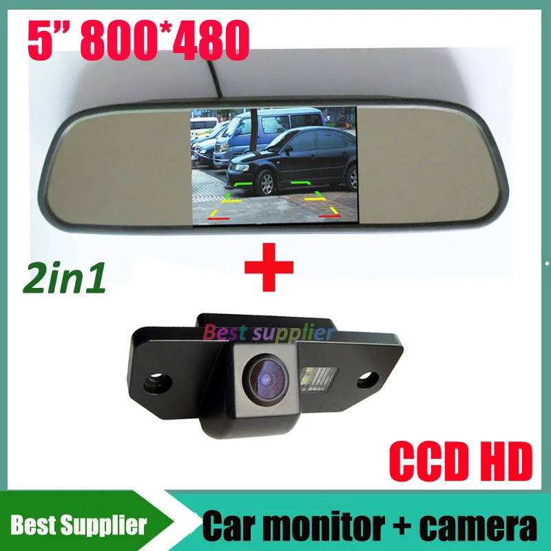 2 в 1 Автомобильная камера заднего вида для парковки Ford Focus 2008 2010 C-MAX MONDEO Fiesta kuga + 5