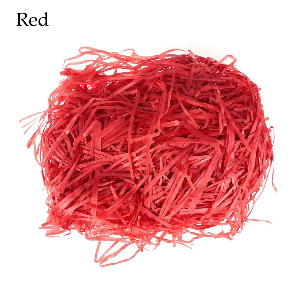 20 г красочные рафия измельченная бумага наполнитель подарочной коробки Свадебная вечеринка Декор Crinkle Cut бумага Shred упаковка упаковочные принадлежности - Цвет: Красный