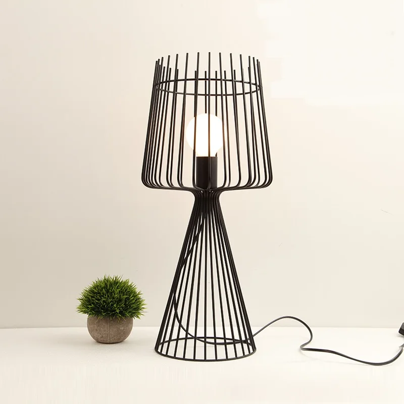 

Table Lamps Italian style art desk lamp wire Nordic iron restaurant tea shop bar living room restaurant table lights ZA620 ZL221
