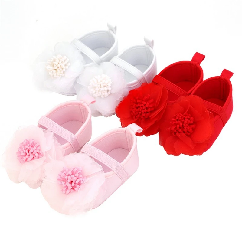 

NewBaby Girl Infants Lace Flower Princess Shoes Floral Headwear Headband Photography Props Set Baby Casual Shoes Walking Shoes