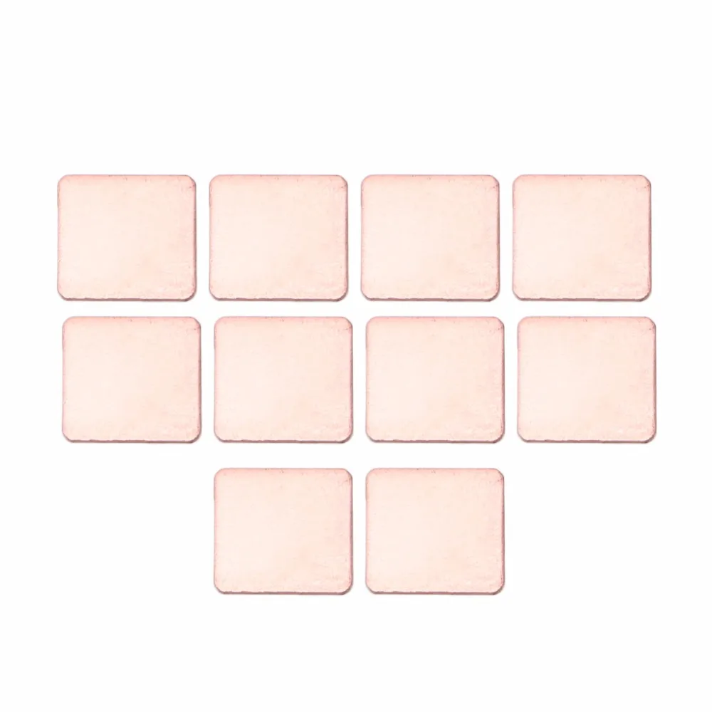 10Pcs 15x15x0.5mm Heatsink Heat Sink Copper Shim Thermal Pads for