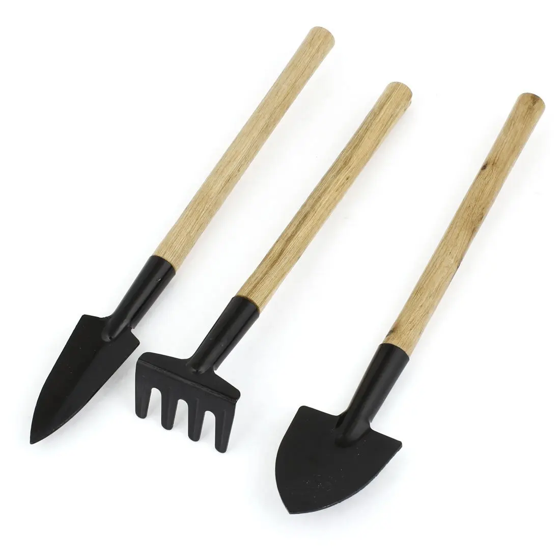 LHLL Wood Handle Hollow Out Design Rake Shovel Digging Trowelin Spade