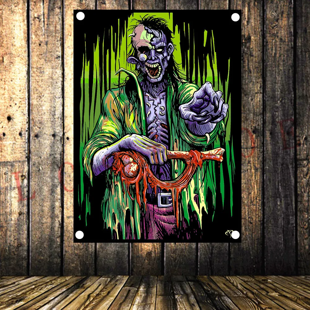 

Rock \ hip hop \ jazz \ reggae \ heavy metal music Poster Tapestry Pop Band Banner Four Holes Flag Mural Bar Cafe Home Decor