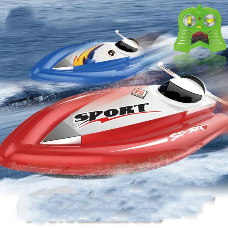 

Remote Control Boat 2.4G Double Waterproof High Speed Boat Speed Boat Electric Wind Cold Competition Water Model Children's Toys