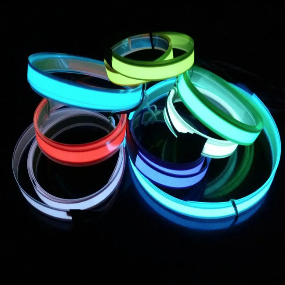 

60CM X 1.5CM 10 Colors Selected Led Tape Strip Lamp New Arrival Colorful Electroluminescent Tape EL Tape EL Wire With DC12V