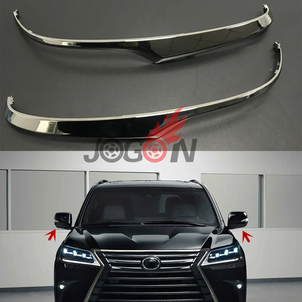 

Car Side Rearview Mirror Replacement Stripe Trim For Lexus LX570 2015-2019 Upgrade Styling ABS Chrome